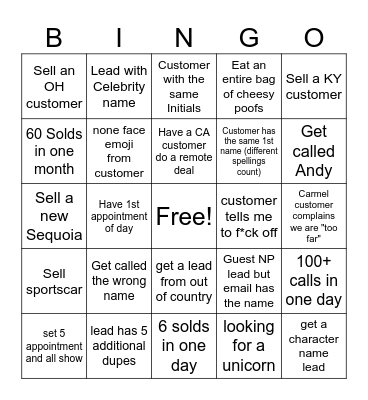 Hana 2024 BDC Bingo Card