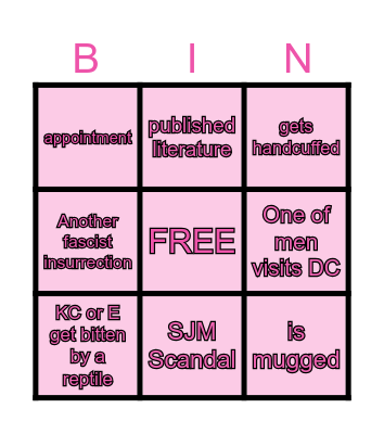 Drama 24 Bingo Card