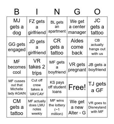 2024 Bingo Card