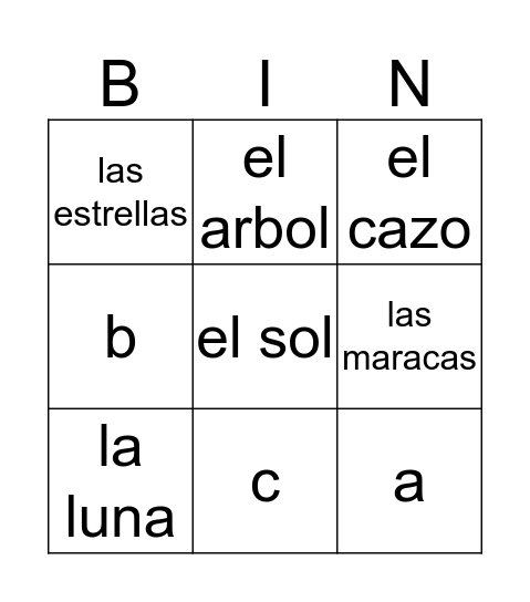 LOTERIA Bingo Card