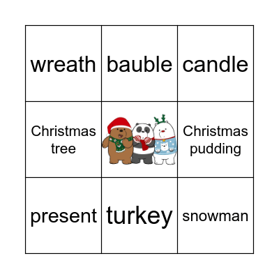 Junior 2 Xmas Bingo Card