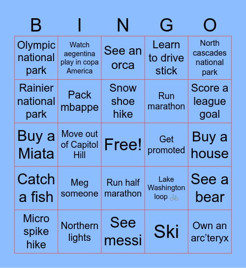 2024 bingo Card