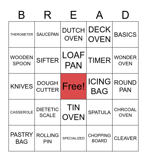 AC FACTOR Bingo Card