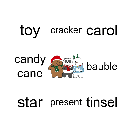 Jun 3 Xmas Bingo Card