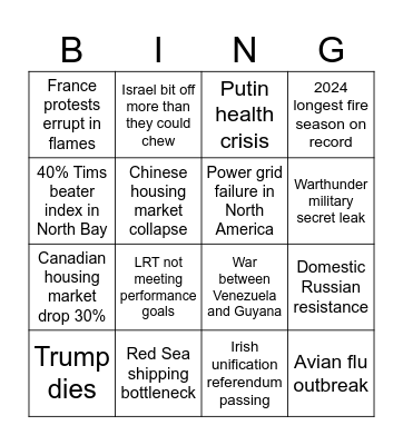 Brodie's 2024 Bingo Card