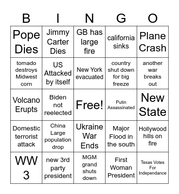 2024 Bingo Card