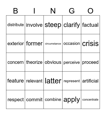 day 2 Bingo Card