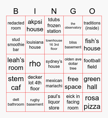 sophomore springo board Bingo Card