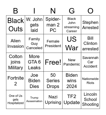 2024 Bingo Card