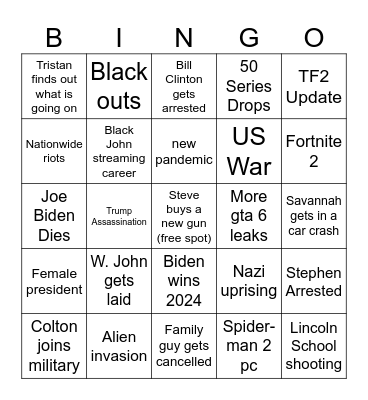 2024 Bingo For David Bingo Card