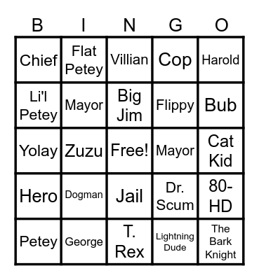 Supa Buddy Bingo Card