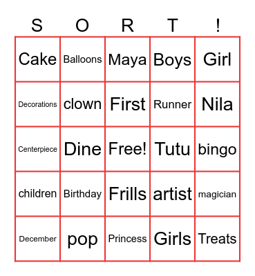 BINGO  MUSICAL Bingo Card