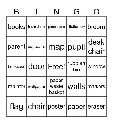 English at het Lyceum Vos Bingo Card