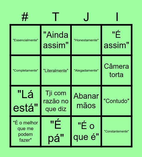 Bingo do Tji! Bingo Card