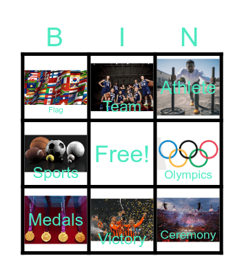 CR7 Olympics Bingo Card