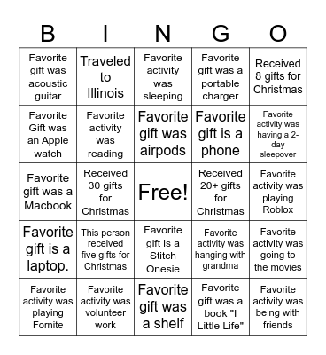 ND Bingo Card