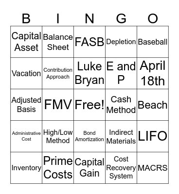 205 Bingo! Bingo Card