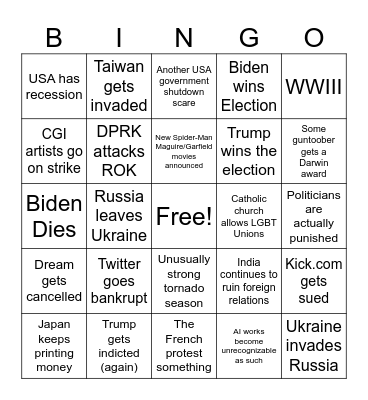 2024 Bingo! Bingo Card