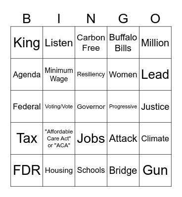 NYS SOTS BINGO Card