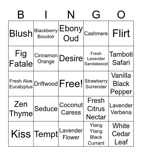 Tealight Bingo Card