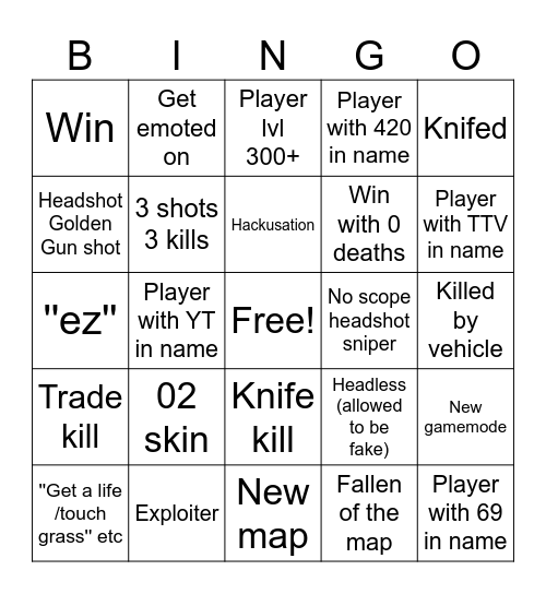 GoldenKitty's Arsenal Bingo Card