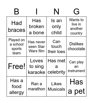 Lifecycle BINGO Card