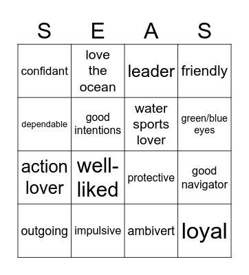 Child of Poseidon Bingo Card