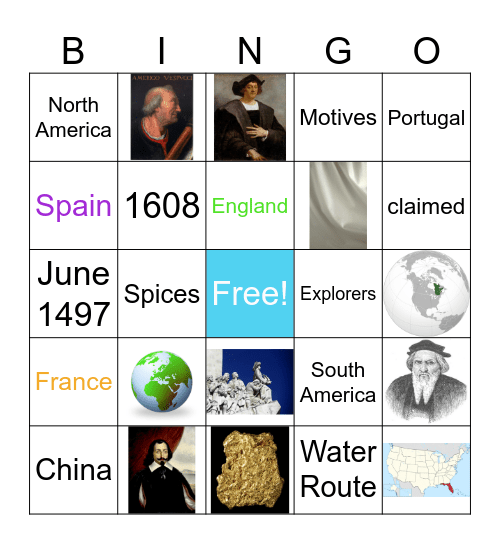 2nd Grade - Early Explorers Bingo Card