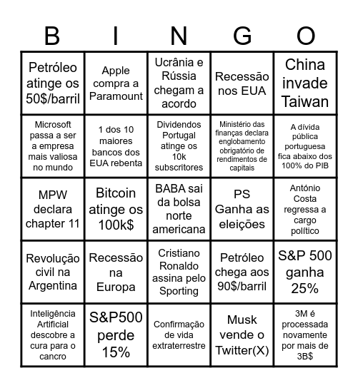 2024 Bingo Card