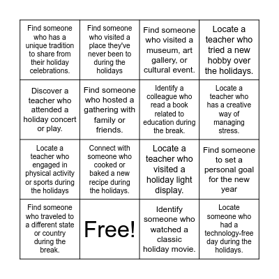 KNOW MORE ABOUT YOU Bingo Card