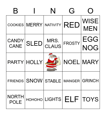 CHRISTMAS Bingo Card