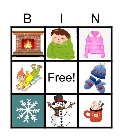 Winter Wonderland Bingo Card