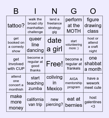 EVE'S 2024 BINGO :) Bingo Card