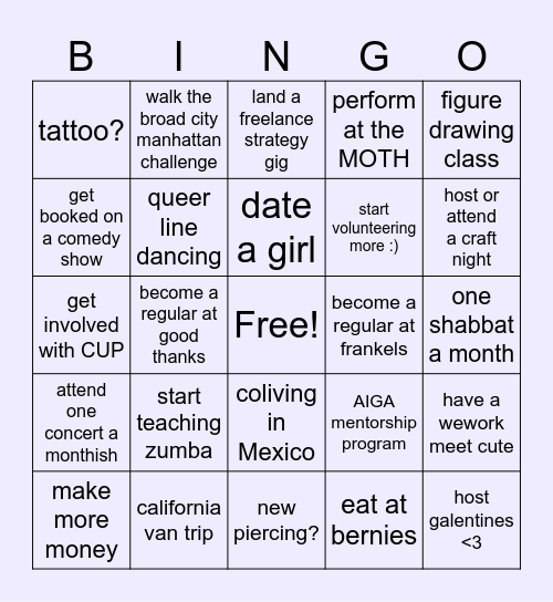 EVE'S 2024 BINGO :) Bingo Card