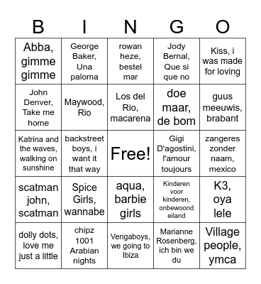 Nieuwjaars Borrel Bingo Card