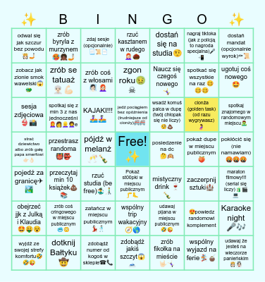 BINGO 2024 SKURWYSYNKI Bingo Card