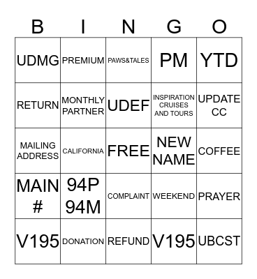 FAITH HOPE LOVE Bingo Card