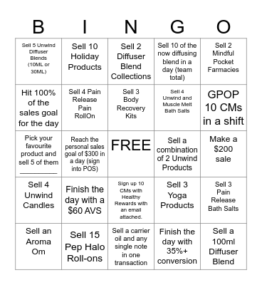 Pocket Farmacy: Mindful BINGO Card