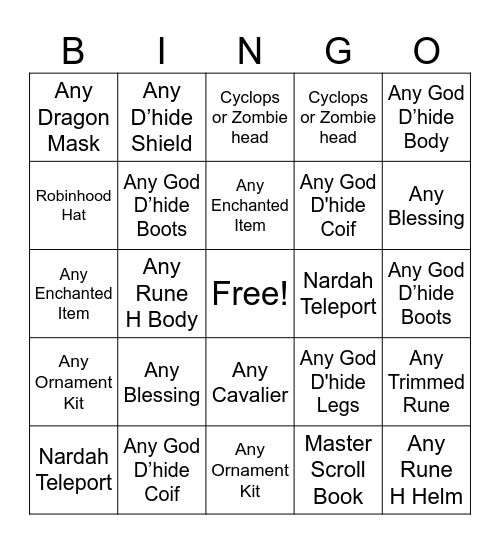 HannBingo Card