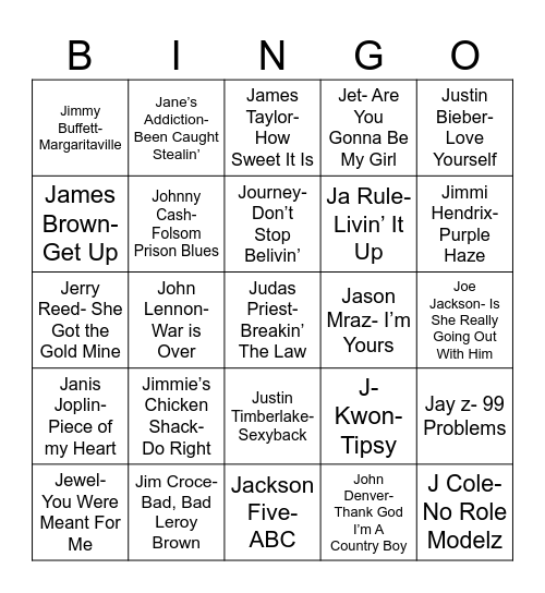 Radio Bingo You Got a "J" Bingo Card