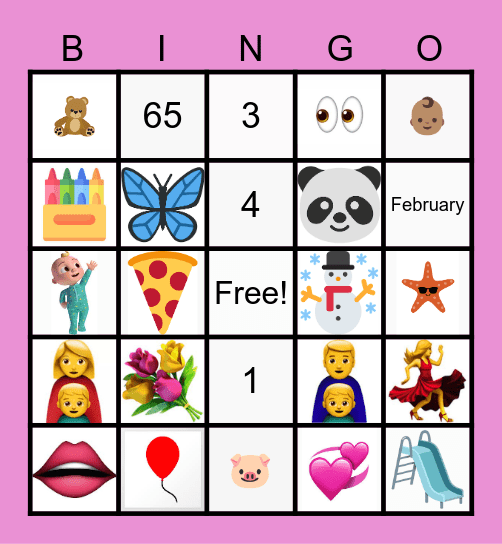 Sweetheart Bingo Card