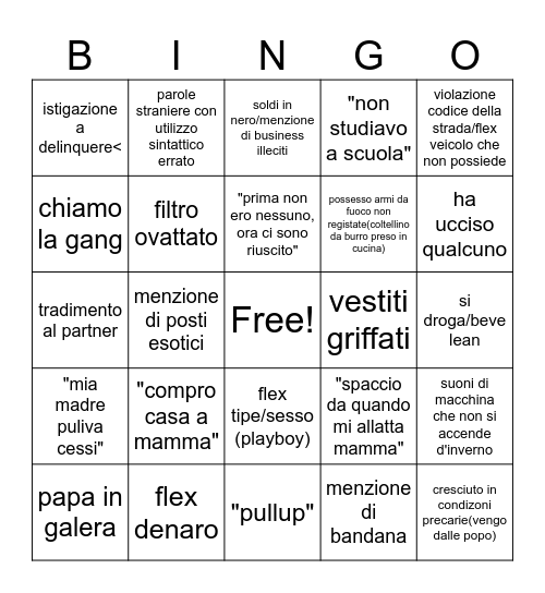 Bingo Trapperinho Bingo Card