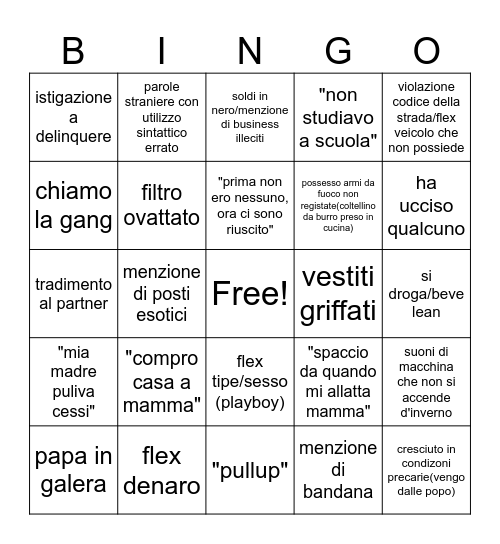 Bingo Trapperinho Bingo Card