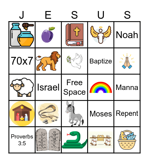 Bible Bingo Card