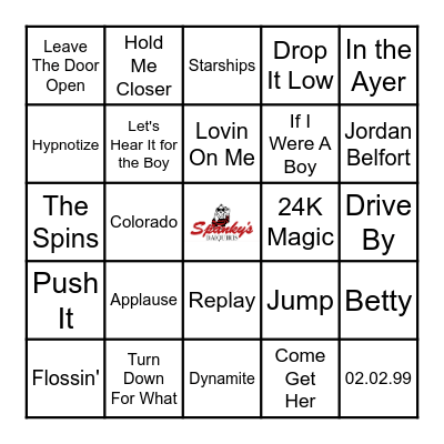 Spanky's Music Bingo 1/9/24 Bingo Card