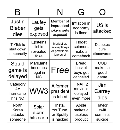 2024 bingo card Bingo Card