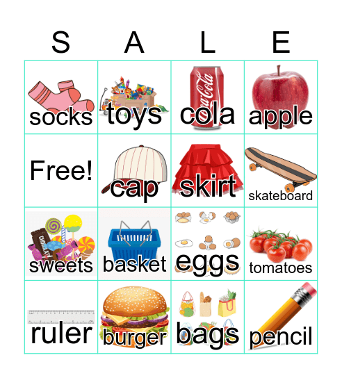 SHOPPING MALL Bingo Card