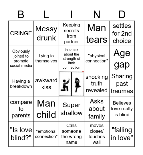 Love is Blind Bingo Card