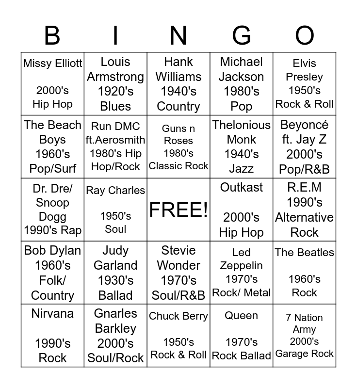 Bingo Game Music Bingo MOTOWN HITS  ready to play  50 Bingo Cards/Music CD/Etc 