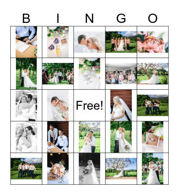 Jacqui's Wedding Bingo Card